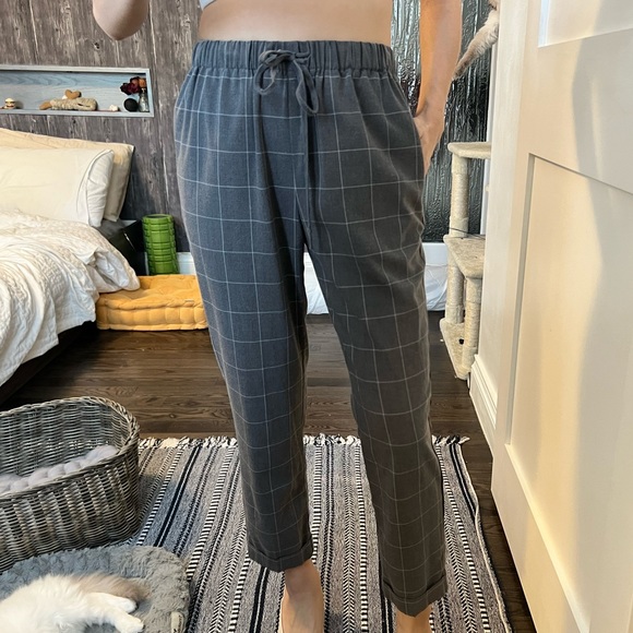 OAK+FORT Grid Pants - Picture 1 of 3